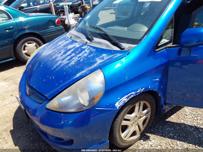 2007 Honda Fit VIN JHMGD38657S053464 IAAI salvage auction — NORMAL WEAR, Clear (Illinois), sold $475 on 2026-07-20 (photo 6)