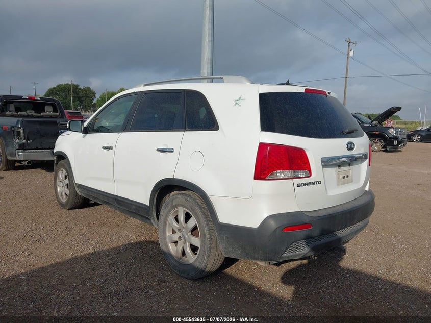 2012 Kia Sorento VIN 5XYKT4A22CG242763 IAAI salvage auction — FRONT END, Salvage Title, sold $500 on 2026-07-19 (photo 3)