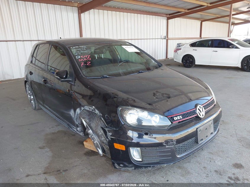 2013 Volkswagen Gti VIN WVWHD7AJ6DW139334 IAAI salvage auction — RIGHT FRONT, Salvage Title, sold $1,475 on 2026-08-06 (photo 6)