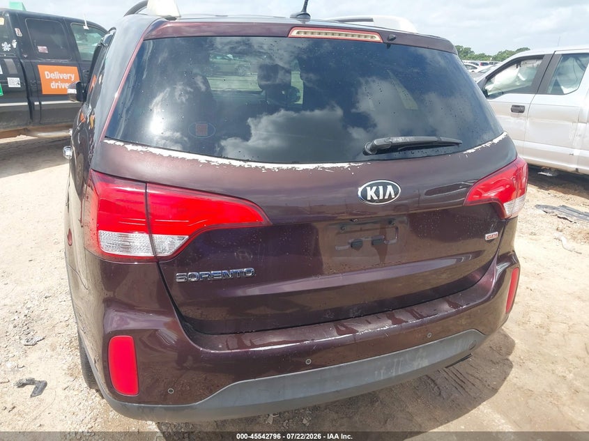 2015 Kia Sorento VIN 5XYKT4A62FG658917 IAAI salvage auction — NORMAL WEAR, Clear (Alabama), sold $325 on 2026-07-28 (photo 6)