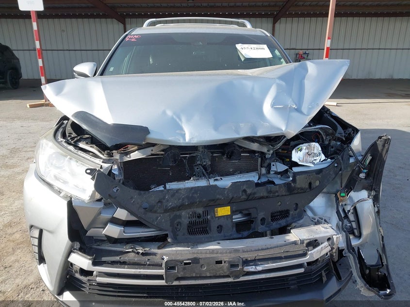 2019 Toyota Highlander VIN 5TDBZRFH3KS701437 IAAI salvage auction — FRONT END, Salvage (California), sold $3,800 on 2026-07-17 (photo 6)