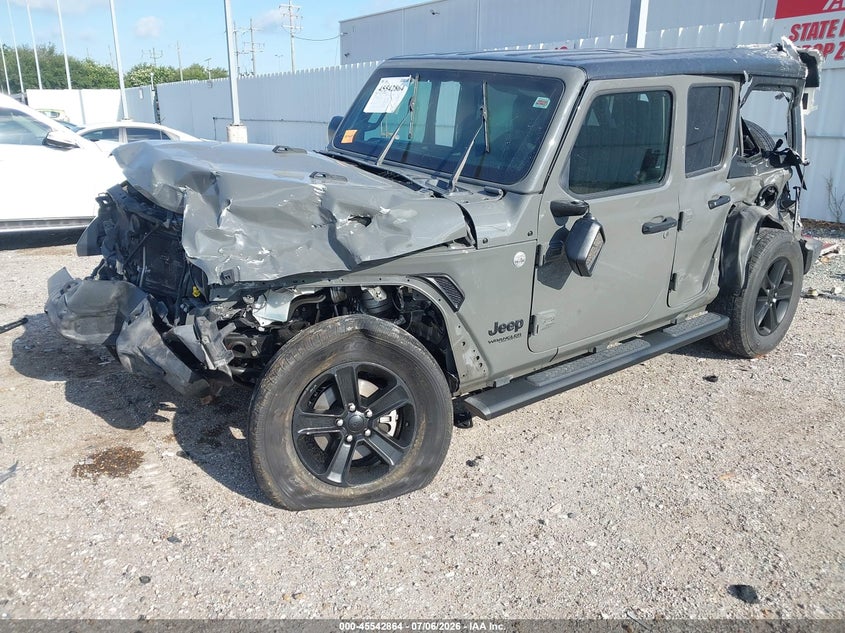 2020 Jeep Wrangler / VIN 1C4HJXDN8LW145352 IAAI salvage auction — FRONT & REAR, Salvage Title, sold $2,300 on 2026-08-13 (photo 2)