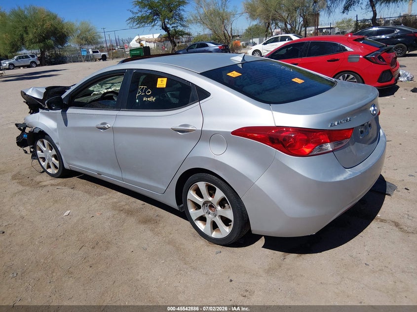 2013 Hyundai Elantra VIN KMHDH4AE2DU746696 IAAI salvage auction — BIOHAZARD/CHEMICAL, Salvage (Arizona), sold $250 on 2026-07-30 (photo 3)