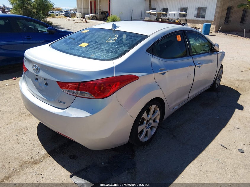 2013 Hyundai Elantra VIN KMHDH4AE2DU746696 IAAI salvage auction — BIOHAZARD/CHEMICAL, Salvage (Arizona), sold $250 on 2026-07-30 (photo 4)