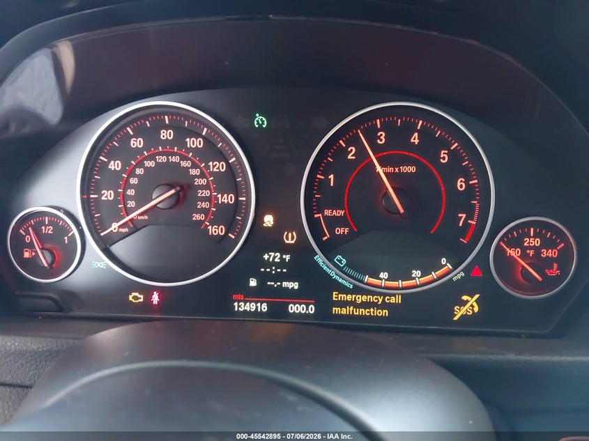 2013 BMW 3er VIN WBA3A5C51DF603747 IAAI salvage auction — NORMAL WEAR, Clear - Dealer Only (California), sold $1,300 on 2026-07-14 (photo 7)