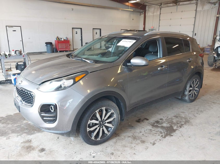 2017 Kia Sportage VIN KNDPNCAC3H7220598 IAAI salvage auction — NORMAL WEAR, Clear (Michigan), sold $2,100 on 2026-07-21 (photo 2)