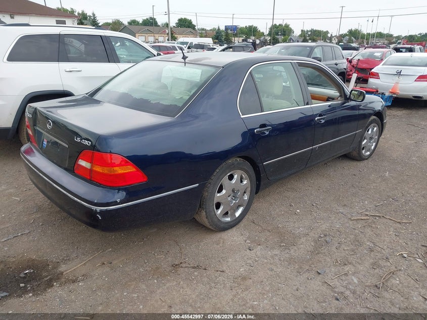 2003 Lexus Ls 430 VIN JTHBN30F630094078 IAAI salvage auction — FRONT END, Mv-907A (New York), sold $400 on 2026-07-29 (photo 4)