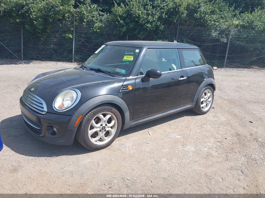 2011 Mini Cooper VIN WMWSU3C51BT095303 IAAI salvage auction — REAR END, Salvage (Pennsylvania), sold $250 on 2026-07-17 (photo 2)