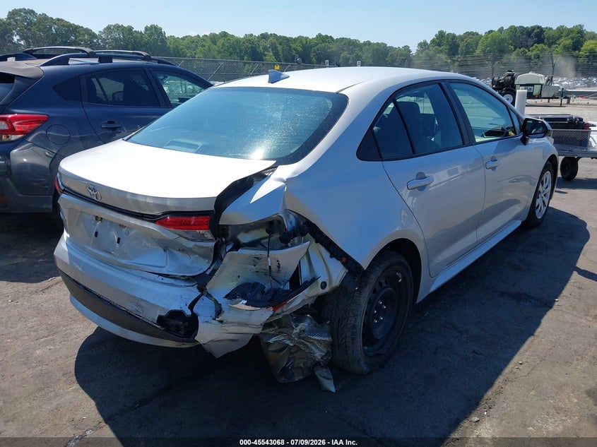 2020 Toyota Corolla VIN 5YFEPRAE4LP140630 IAAI salvage auction — REAR END, Salvage Title, sold $3,550 on 2026-08-02 (photo 4)