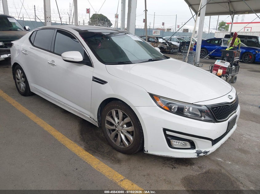 2015 Kia Optima VIN 5XXGN4A73FG453572 IAAI salvage auction — REAR END, Salvage (California), sold $2,050 on 2026-07-22 (photo 1)