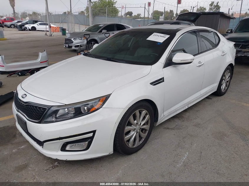 2015 Kia Optima VIN 5XXGN4A73FG453572 IAAI salvage auction — REAR END, Salvage (California), sold $2,050 on 2026-07-22 (photo 2)