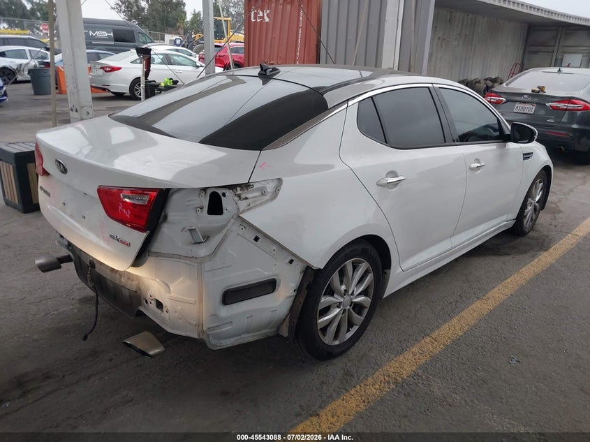 2015 Kia Optima VIN 5XXGN4A73FG453572 IAAI salvage auction — REAR END, Salvage (California), sold $2,050 on 2026-07-22 (photo 4)