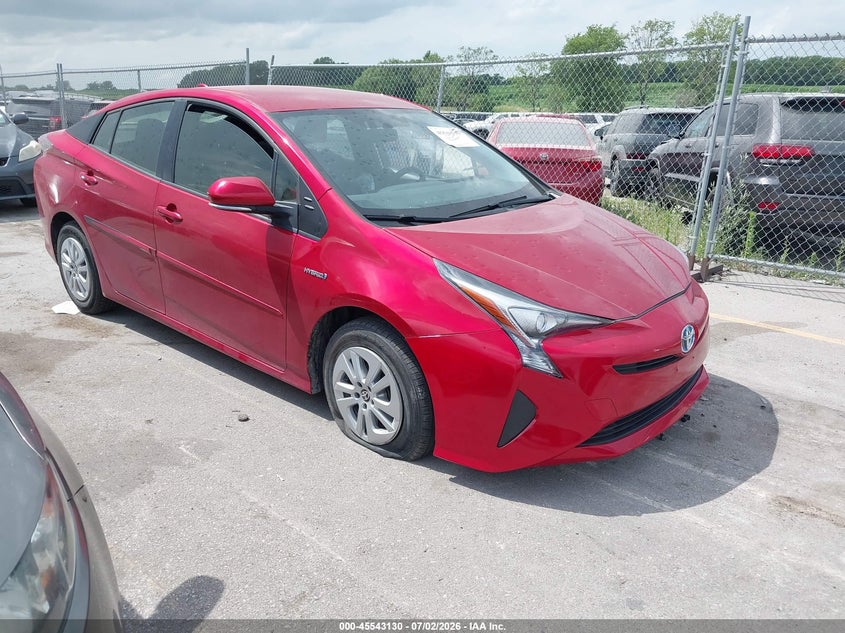 2016 Toyota Prius VIN JTDKBRFU0G3522315 IAAI salvage auction — NORMAL WEAR, Regular Certificate (Iowa), sold $6,400 on 2026-07-14 (photo 1)
