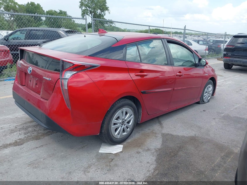 2016 Toyota Prius VIN JTDKBRFU0G3522315 IAAI salvage auction — NORMAL WEAR, Regular Certificate (Iowa), sold $6,400 on 2026-07-14 (photo 4)