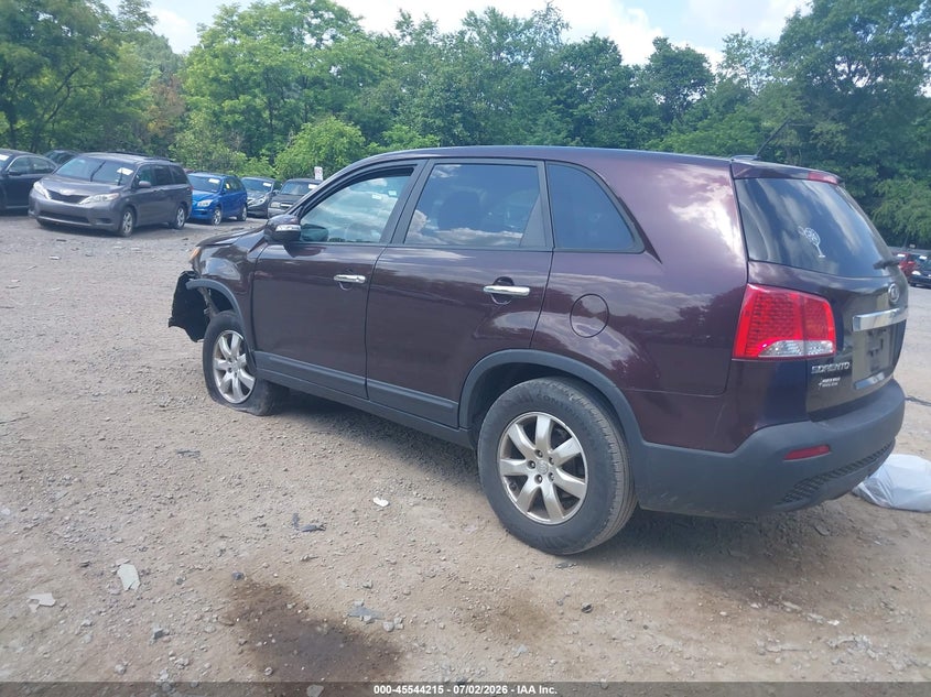 2011 Kia Sorento VIN 5XYKT3A11BG147255 IAAI salvage auction — RIGHT FRONT, Salvage (Pennsylvania), sold $900 on 2026-07-24 (photo 3)