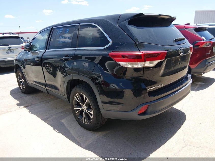 2019 Toyota Highlander VIN 5TDZZRFH1KS309605 IAAI salvage auction — NORMAL WEAR, Clear (Tennessee), sold $7,200 on 2026-07-27 (photo 3)