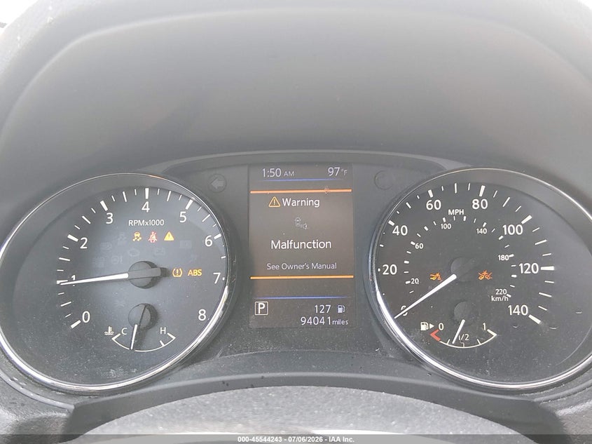 2020 Nissan Rogue VIN KNMAT2MT1LP508887 IAAI salvage auction — REAR END, Salvage Title, sold $25 on 2026-08-01 (photo 7)