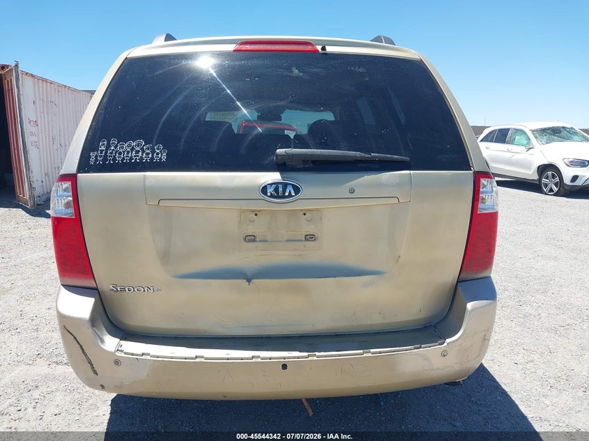 2010 Kia SEDONA VIN KNDMG4C34A6325422 IAAI salvage auction — NORMAL WEAR, App For Dup Salv Title - Dealer (California), sold $100 on 2026-07-30 (photo 6)