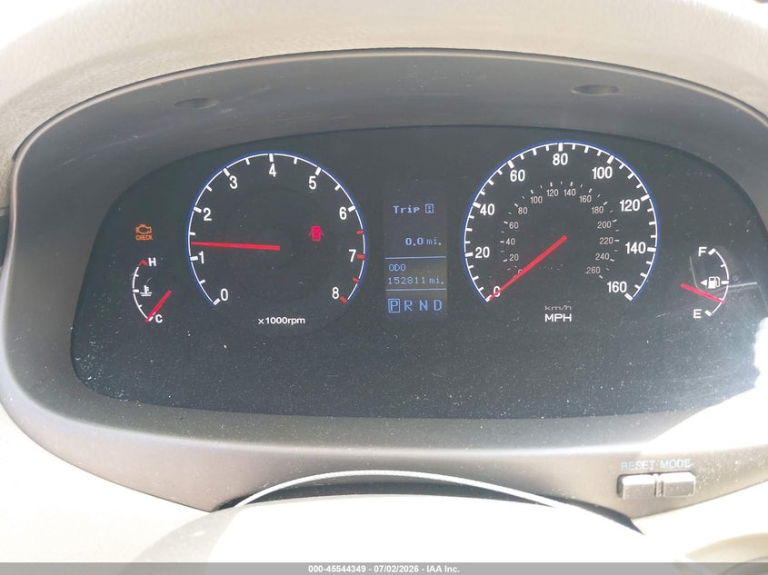 2011 Hyundai Azera VIN KMHFC4DD4BA533323 IAAI salvage auction — NORMAL WEAR, Rebuilt (Indiana), sold $975 on 2026-07-08 (photo 7)