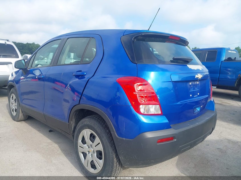 2016 Chevrolet Trax VIN KL7CJKSB5GB618785 IAAI salvage auction — HAIL, Salvage (Ohio), sold $275 on 2026-07-28 (photo 3)