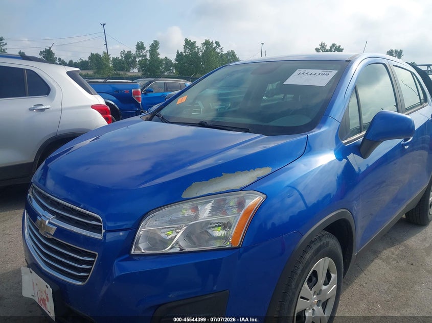 2016 Chevrolet Trax VIN KL7CJKSB5GB618785 IAAI salvage auction — HAIL, Salvage (Ohio), sold $275 on 2026-07-28 (photo 6)