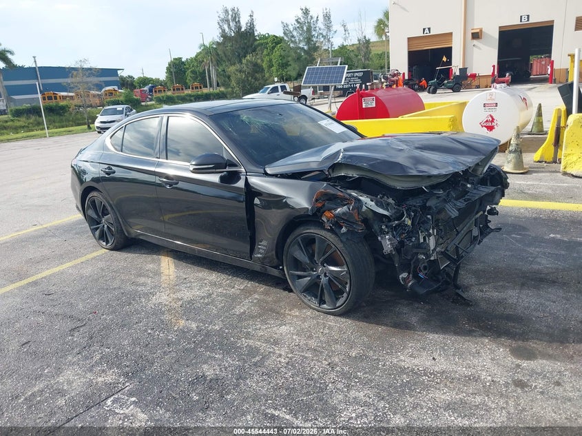 2022 Genesis G70 VIN KMTG54TE5NU081657 IAAI salvage auction — FRONT END, Salvage (Florida), sold $3,000 on 2026-07-09 (photo 1)