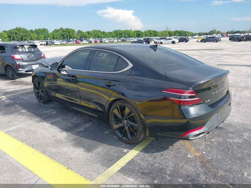 2022 Genesis G70 VIN KMTG54TE5NU081657 IAAI salvage auction — FRONT END, Salvage (Florida), sold $3,000 on 2026-07-09 (photo 3)