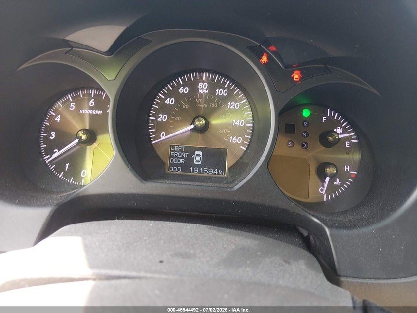 2010 Lexus Gs 350 VIN JTHBE1KS6A0047483 IAAI salvage auction — FRONT END, Clear (Virginia), sold $1,125 on 2026-07-29 (photo 7)
