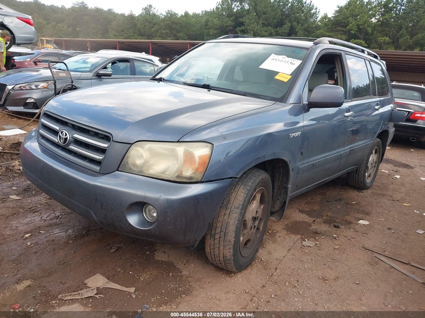 2007 Toyota Highlander VIN JTEGP21A770145295 IAAI salvage auction — RIGHT FRONT, Salvage (Alabama), sold $750 on 2026-07-29 (photo 2)