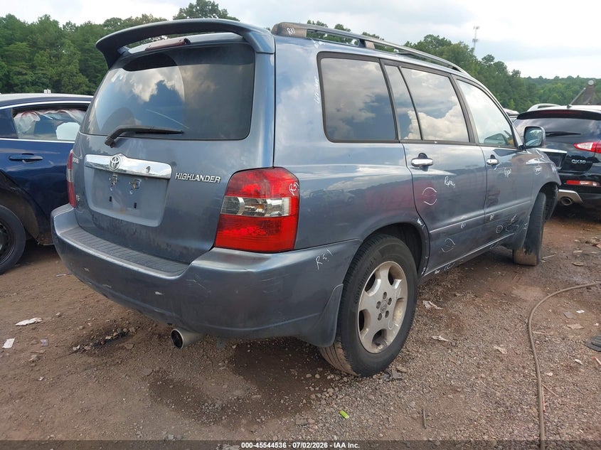 2007 Toyota Highlander VIN JTEGP21A770145295 IAAI salvage auction — RIGHT FRONT, Salvage (Alabama), sold $750 on 2026-07-29 (photo 4)