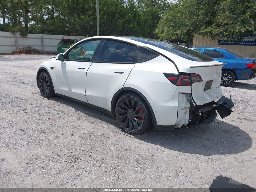 2022 Tesla Model y VIN 7SAYGDEF9NF414666 IAAI salvage auction — REAR END, Salvage Title, sold $6,800 on 2026-07-26 (photo 3)