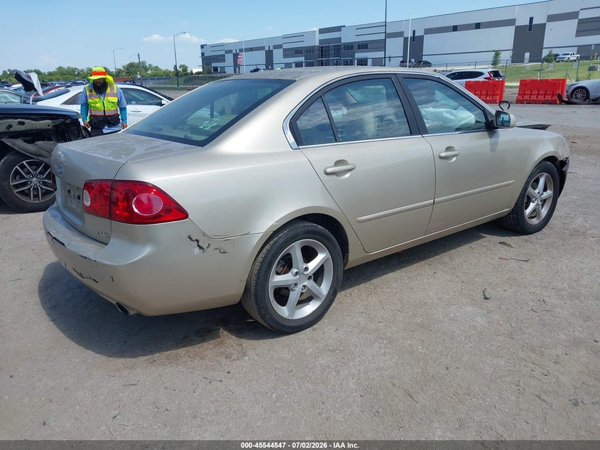 2007 Kia Optima VIN KNAGE124475102370 IAAI salvage auction — FRONT END, Salvage (Texas), sold $225 on 2026-07-28 (photo 4)