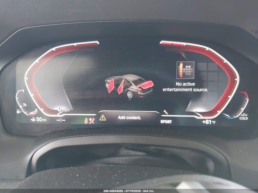2019 BMW 3er VIN WBA5R7C53KAJ86171 IAAI salvage auction — FRONT END, Salvage Title, sold $5,975 on 2026-08-27 (photo 7)