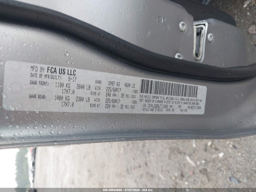 2018 Jeep Compass VIN 3C4NJDBB8JT113420 IAAI salvage auction — FRONT END, Salvage (Massachusetts), sold $625 on 2026-09-10 (photo 9)