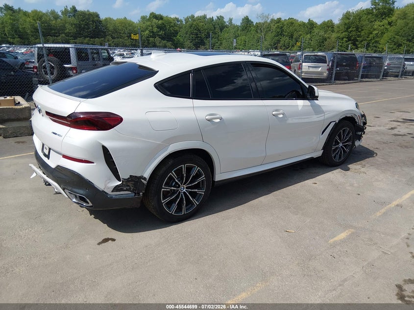 2021 BMW X6 VIN 5UXCY6C03M9E61989 IAAI salvage auction — FRONT & REAR, Salvage (Connecticut), sold $18,300 on 2026-07-30 (photo 4)
