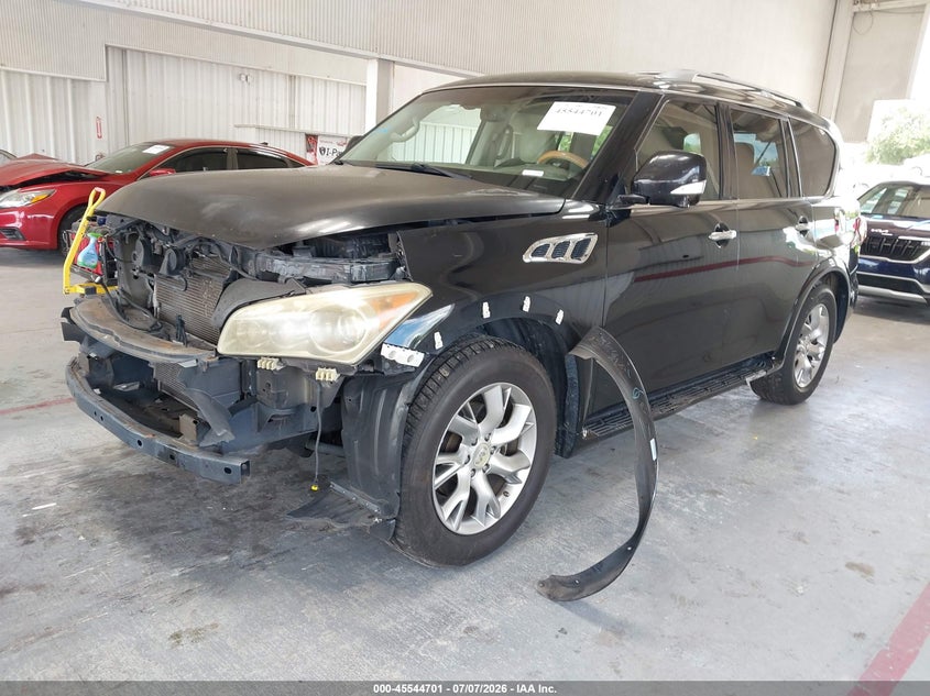2011 Infiniti Qx56 VIN JN8AZ2NF8B9501191 IAAI salvage auction — FRONT END, Rebuildable (Florida), sold $825 on 2026-07-22 (photo 2)