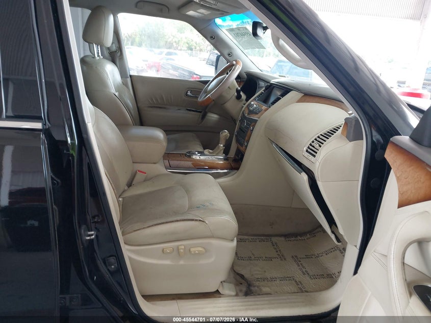 2011 Infiniti Qx56 VIN JN8AZ2NF8B9501191 IAAI salvage auction — FRONT END, Rebuildable (Florida), sold $825 on 2026-07-22 (photo 5)