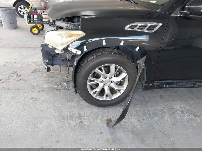 2011 Infiniti Qx56 VIN JN8AZ2NF8B9501191 IAAI salvage auction — FRONT END, Rebuildable (Florida), sold $825 on 2026-07-22 (photo 6)