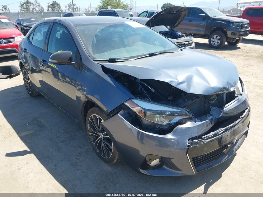 2014 Toyota Corolla VIN 5YFBURHE6EP163766 IAAI salvage auction — FRONT END, Salvage (California), sold $3,025 on 2026-07-15 (photo 1)