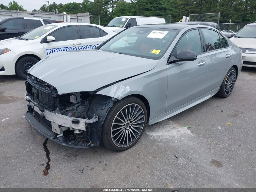 2025 Mercedes-Benz C-Class VIN W1KAF4HB9SR256884 IAAI salvage auction — Front End, Mv-907A (New York), sold $23,500 on 2026-09-14 (photo 2)