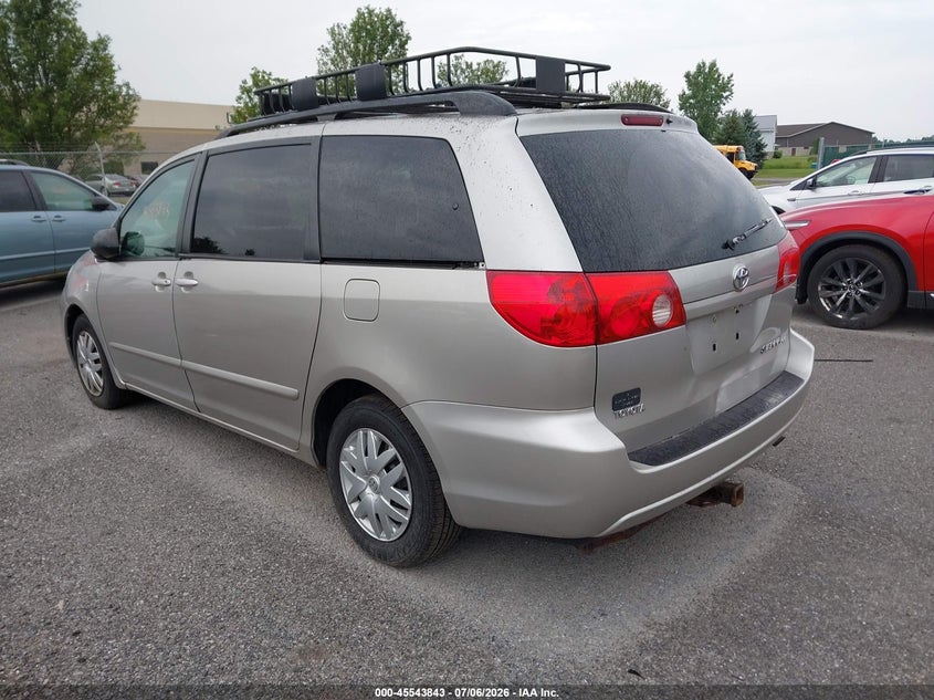 2007 Toyota Sienna VIN 5TDZK23CX7S093863 IAAI salvage auction — NORMAL WEAR, Clear (New York), sold $775 on 2026-07-21 (photo 3)