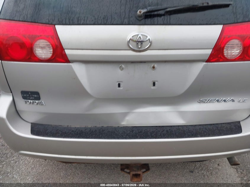 2007 Toyota Sienna VIN 5TDZK23CX7S093863 IAAI salvage auction — NORMAL WEAR, Clear (New York), sold $775 on 2026-07-21 (photo 6)