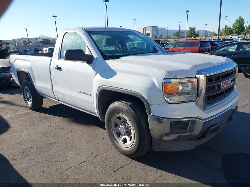 2014 Gmc SIERRA VIN 1GTN1TEC1EZ365233 IAAI salvage auction — FRONT & REAR, Salvage Certificate (California), sold $3,200 on 2026-07-31 (photo 1)