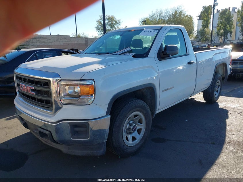 2014 Gmc SIERRA VIN 1GTN1TEC1EZ365233 IAAI salvage auction — FRONT & REAR, Salvage Certificate (California), sold $3,200 on 2026-07-31 (photo 2)