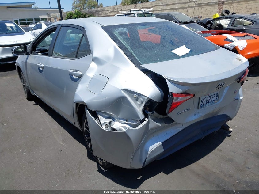 2016 Toyota Corolla VIN 5YFBURHE9GP419725 IAAI salvage auction — FRONT & REAR, Salvage Certificate (California), sold $2,800 on 2026-07-31 (photo 3)