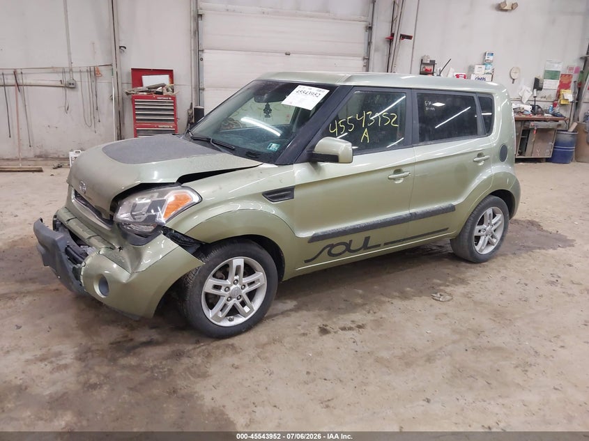 2011 Kia Soul VIN KNDJT2A25B7204214 IAAI salvage auction — FRONT END, Salvage (Pennsylvania), sold $250 on 2026-07-23 (photo 2)