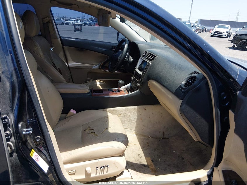 2007 Lexus Is 250 VIN JTHBK262775039591 IAAI salvage auction — SIDE, Salvage (California), sold $425 on 2026-07-23 (photo 5)