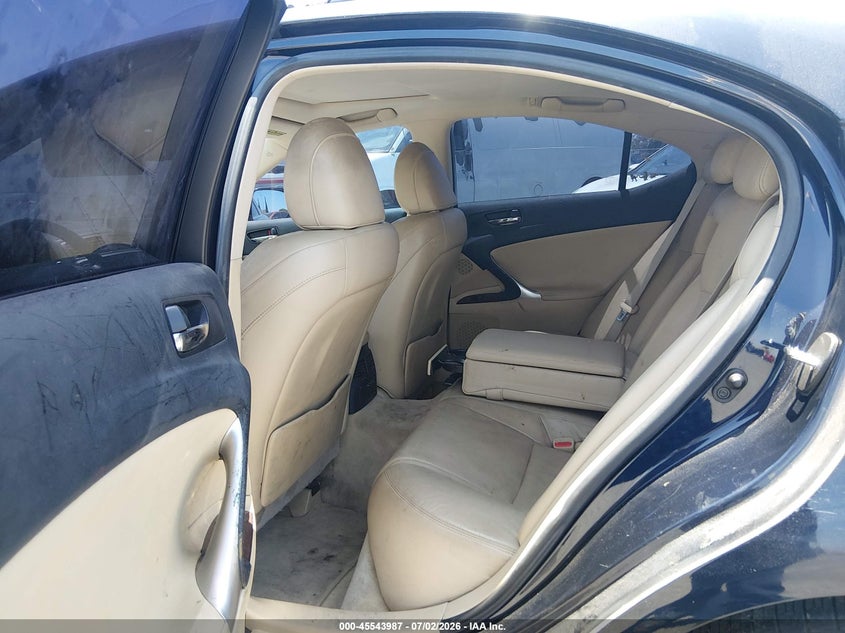 2007 Lexus Is 250 VIN JTHBK262775039591 IAAI salvage auction — SIDE, Salvage (California), sold $425 on 2026-07-23 (photo 8)