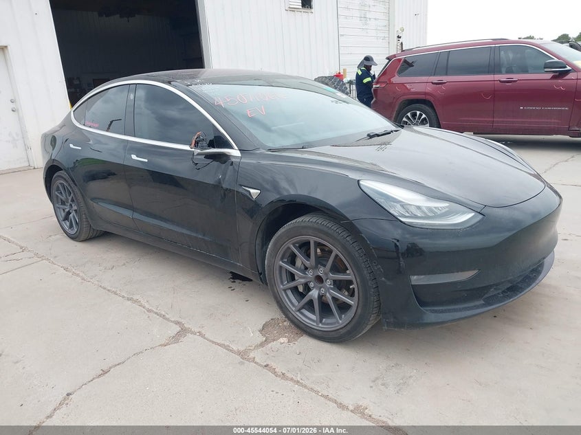 2019 Tesla Model 3 VIN 5YJ3E1EA0KF306027 IAAI salvage auction — LEFT REAR, Salvage (Texas), sold $25 on 2026-07-09 (photo 1)