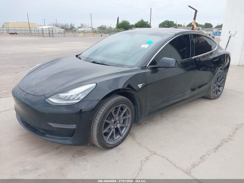 2019 Tesla Model 3 VIN 5YJ3E1EA0KF306027 IAAI salvage auction — LEFT REAR, Salvage (Texas), sold $25 on 2026-07-09 (photo 2)